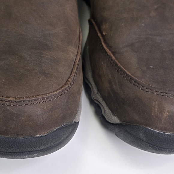 Duluth Trading Co Wild Boar Brown Leather Ankle Pull On Boots Size 10 - Picture 3 of 11